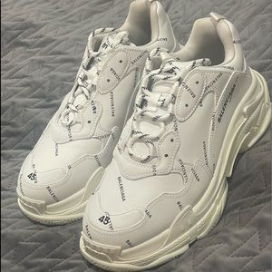 Balenciaga triple s sneakers allover logo